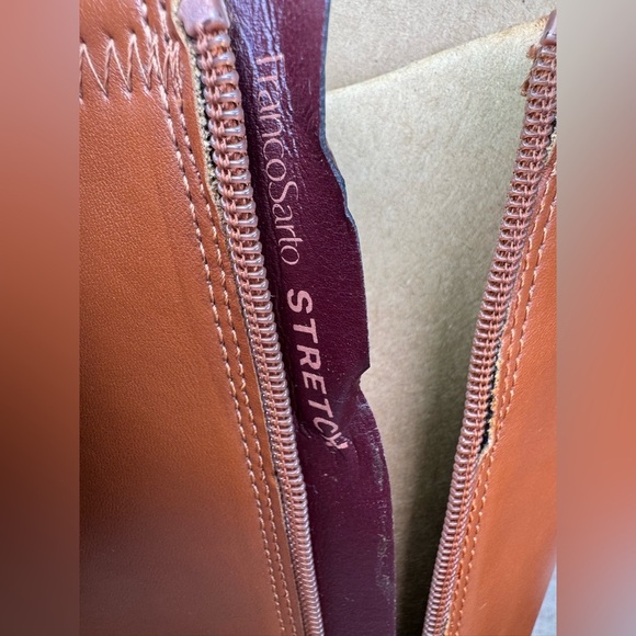 NWOB Franco Sarto Stretch Merina brown knee riding high boots size 7M preppy - Picture 11 of 14